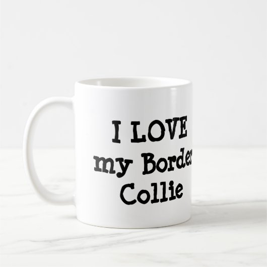 J'aime ma tasse de border collie (Gauche)