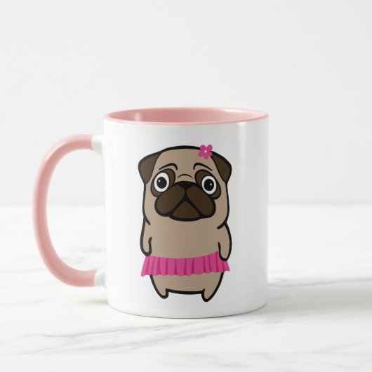 J'aime ma tasse de café de carlin (Gauche)