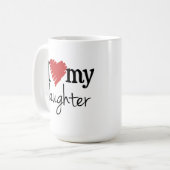 J'aime ma tasse de café de fille (Devant gauche)