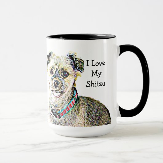 J'aime ma tasse de café Shitzu (Droite)