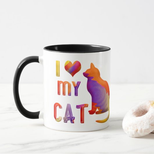 J'aime ma tasse de chat (Avec donut)