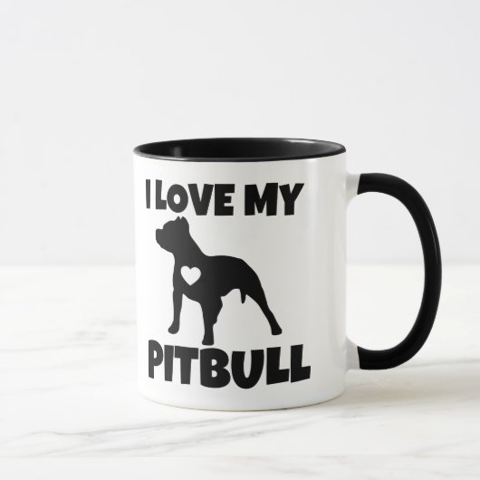 J'aime ma tasse de Pitbull (Droite)