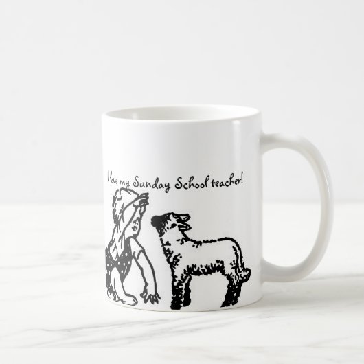 J'aime ma tasse de professeur d'école du dimanche (Droite)