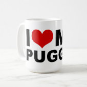 J'aime MA tasse de Puggle (Devant gauche)