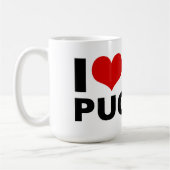 J'aime MA tasse de Puggle (Gauche)