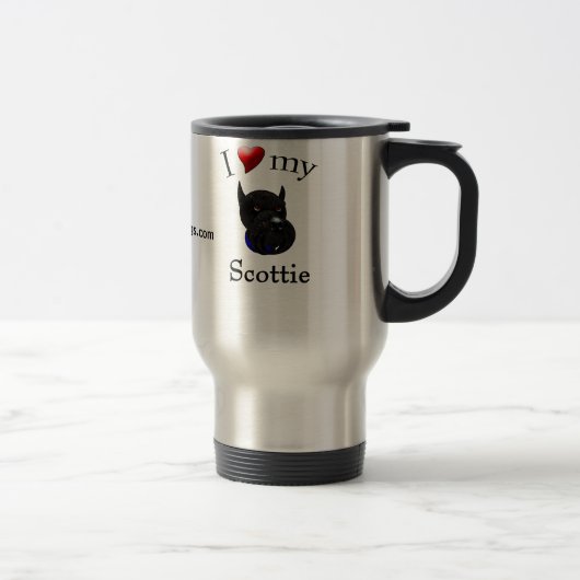J'aime ma tasse de Scottie (Droit)