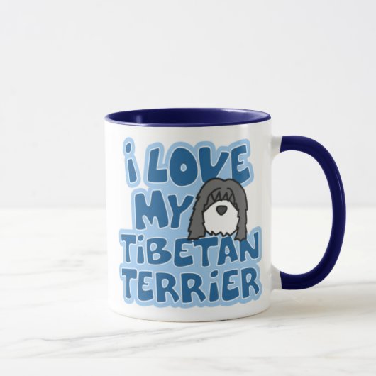 J'aime ma tasse de Terrier tibétain (Droite)