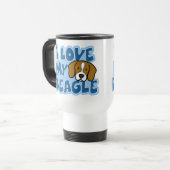 J'aime ma tasse de voyage de beagle (Devant gauche)