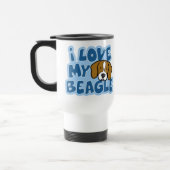 J'aime ma tasse de voyage de beagle (Gauche)