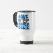 J'aime ma tasse de voyage de border collie (Devant gauche)