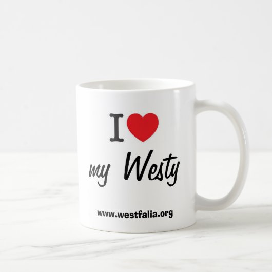 J'aime ma tasse de Westy (Droite)