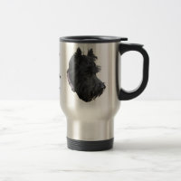 J'aime ma tasse écossaise de voyage de terrier