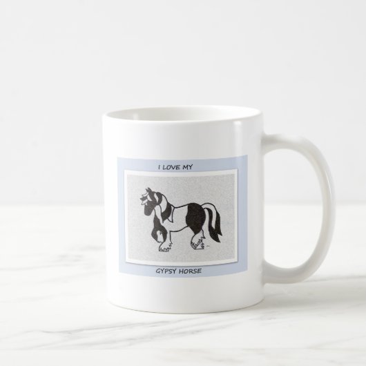 J'aime ma tasse gitane de cheval (Droite)