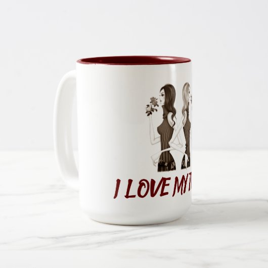 ****J'AIME MA TWIN**** MUG (Devant gauche)