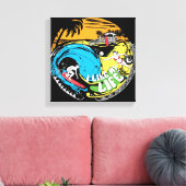 "J'aime ma vie" sur la toile de plage (Insitu(Salon))