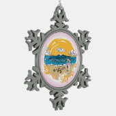 "J'aime ma vie", surf-fille ornement (Gauche)