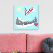 "J'aime ma vie" toile de snowboard (Insitu(Salon))