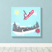 "J'aime ma vie" toile de snowboard (Insitu (Plancher de Bois))