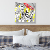 "J'aime ma vie" toile de surf (Insitu(Chambre))