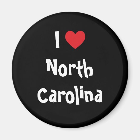 J'aime Magnet North Carolina (Devant)
