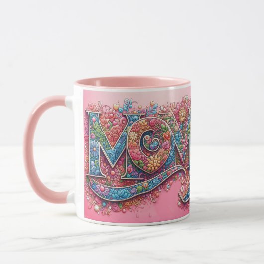 J'Aime Maman Mug Rose (Gauche)
