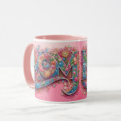 J'Aime Maman Mug Rose (Devant gauche)