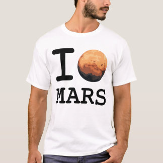 "J'aime Mars" que j'aime le T-shirt de style de NY