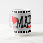 J'aime Massachusetts - Mugs (Devant gauche)