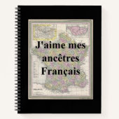 J'Aime Mes Ancêtres Français | Carnet de couvertur (Devant)