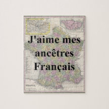 J'aime mes ancêtres français | Puzzle personnalisé