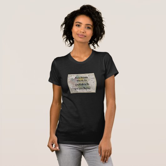 J'Aime Mes ancêtres polonais | T-shirt personnalis (Devant entier)
