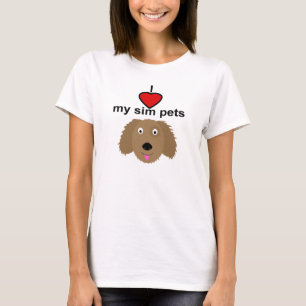 J'aime mes animaux familiers de sim - T-shirt du