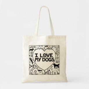 J'aime mes chiens - sac fourre-tout