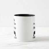 J'Aime Mes DEUX Bergers Australiens Café Mug (Centre)