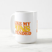 J'Aime Mes Puns Destinés À La Mug De Café (Devant gauche)