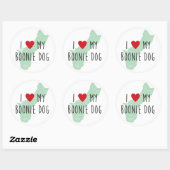J'Aime Mes Stickers Chien Boonie (Vert) (Feuille)