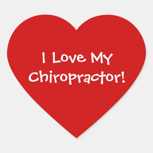 J'Aime Mes Stickers Chiropractor (Devant)