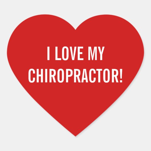 J'Aime Mes Stickers Chiropractor (Devant)