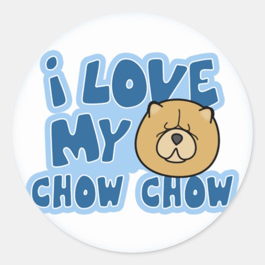 J'Aime Mes Stickers Chow Chow (Devant)