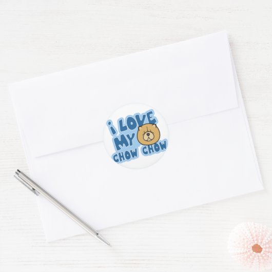 J'Aime Mes Stickers Chow Chow (Enveloppe)