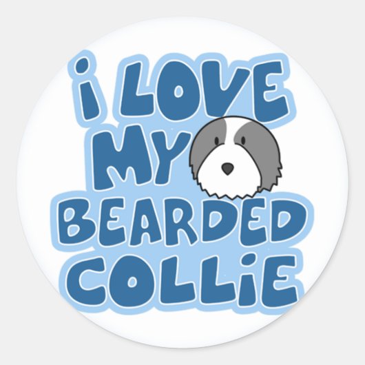 J'Aime Mes Stickers Collie Embarqués (Devant)
