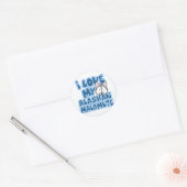 J'Aime Mes Stickers Malamute D'Alaska (Enveloppe)