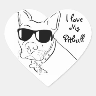 J'aime mes stickers Pitbull