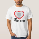 J'aime mes t-shirts photo personnalisables (Devant)