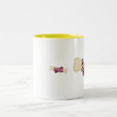 J'aime mes tasses de café d'arc de l'os w/pink de (Centre)