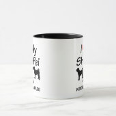 J'Aime Mes Trois Chiens Chinois Shar Pei Mug (Centre)