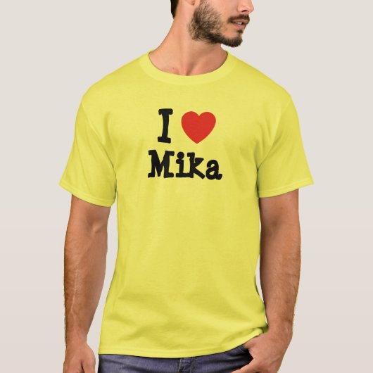 J'aime Mika coeur T-shirt (Devant)