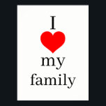 J'aime mon affiche familiale<br><div class="desc">J'aime ma famille Poster papier</div>