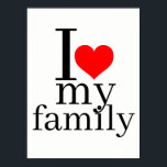 J'aime mon affiche familiale<br><div class="desc">J'aime ma famille Poster papier</div>