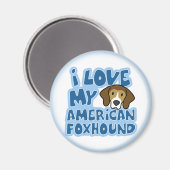 J'Aime Mon Aimant Américain Foxhound (Recto/Verso)